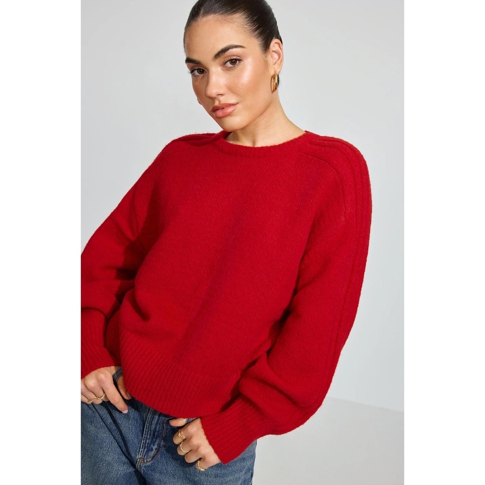 Garage Roxy LS Supersoft Crew Sweater Sour Cherry Red‎ 100097329 Mens XS NWT